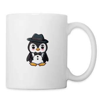 Penguin with hat - Mug - white - Right