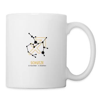 Sternzeichen Illustration Schütze - Tasse - Weiß - Rechts