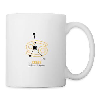 Sternzeichen Illustration Krebs - Tasse - Weiß - Rechts