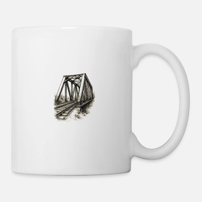 Eisenbahnbrücke - Tasse - Weiß