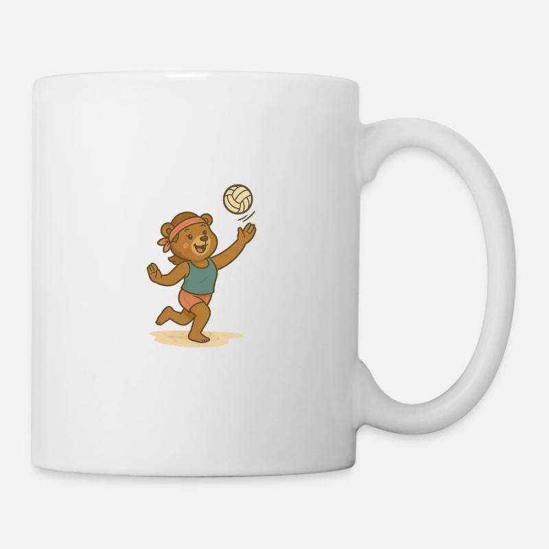 Beach volleyball - Bear - Mug - white