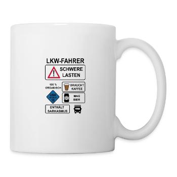 LKW-Fahrer - Tasse - Weiß - Rechts