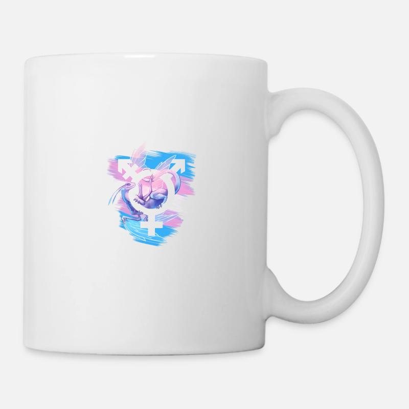 Dragon Fierté Transgenre - Mug blanc - blanc