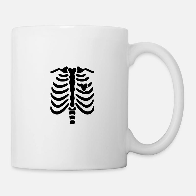 Skeleton with heart - Mug - white