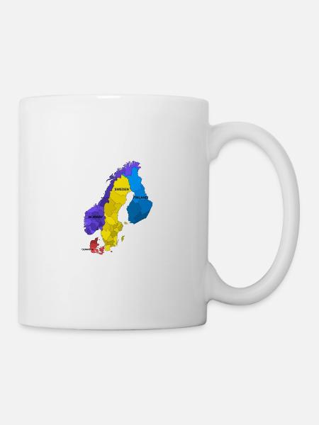 Schweden Schweden Nordische Symbole 5 - Tasse - Weiß