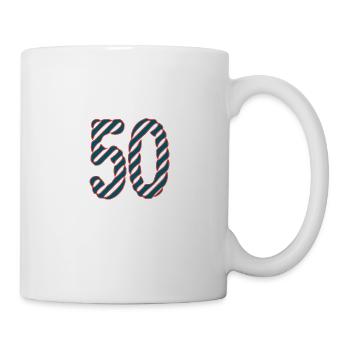 50. 50 YEARS. 50th ANNIVERSARY. 50TH ANNIVERSARY. - Mug - white - Right