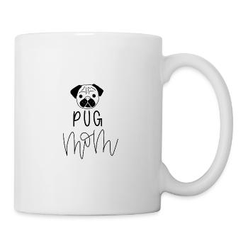 Dog Mom Pug | Mops - Tasse - Weiß - Rechts