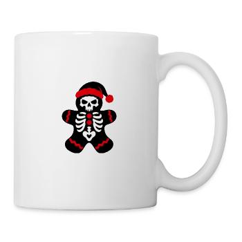 Skelett Lebkuchenmann Icon - Tasse - Weiß - Rechts
