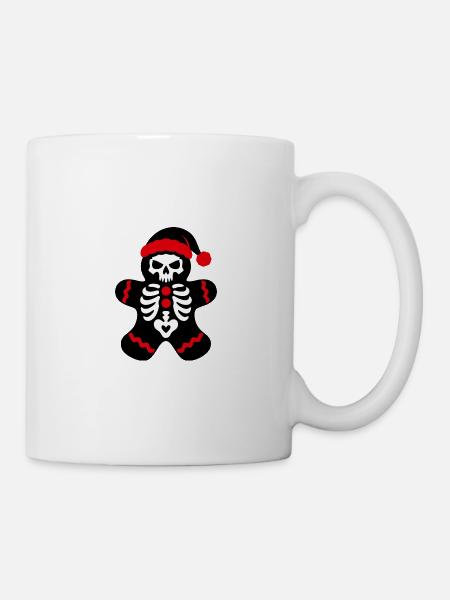 Skelett Lebkuchenmann Icon - Tasse - Weiß