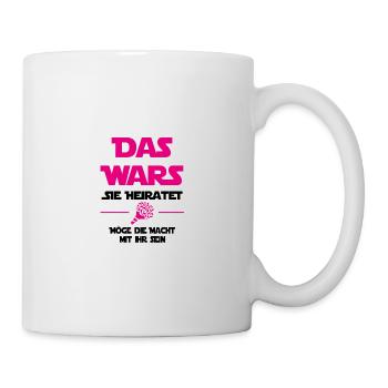 Das wars Sie heiratet - JGA Junggesellinnen - Tasse - Weiß - Rechts