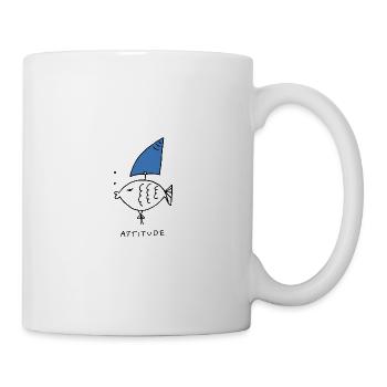 Fish Fish Head Sea Shark Funny Fishing Animal - Mug - white - Right