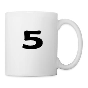 5. 5 JAHRE. 5-JÄHRIGES JUBILÄUM. 5-JÄHRIGES JUBILÄUM. 5. - Tasse - Weiß - Rechts