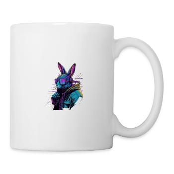 Cyberpunk du Lapin Néon - Mug blanc - blanc - Droite
