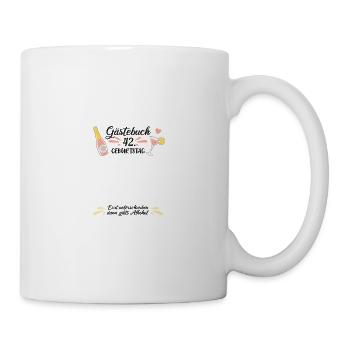 Gästebuch 42 Geburtstag - Tasse - Weiß - Rechts