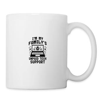 Je suis l’assistance technique non rémunérée de ma famille - Mug blanc - blanc - Droite