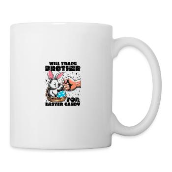 Échangera son frère pour Pâques - Mug blanc - blanc - Droite