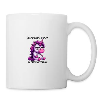 Ne me regarde pas sur ce ton - Mug blanc - blanc - Droite
