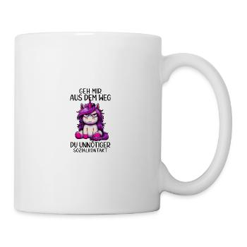 Écarte-toi de mon chemin, toi les contacts sociaux inutiles - Mug blanc - blanc - Droite