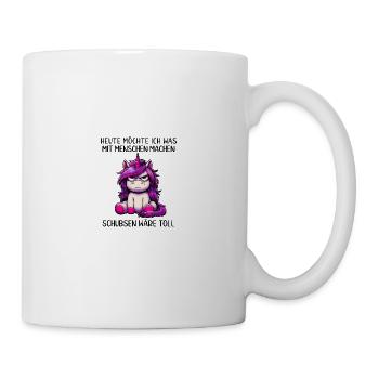 Einhorn Schubsen Wäre Toll - Tasse - Weiß - Rechts