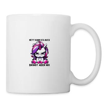 Sympa je peux aussi apporter mais rien n’apporte - Mug blanc - blanc - Droite