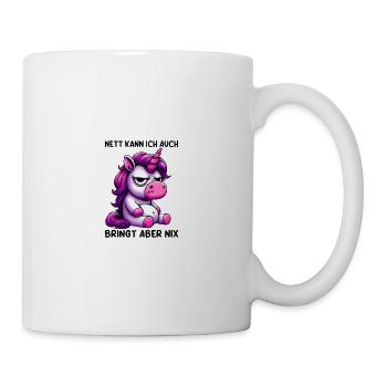 Sympa je peux aussi apporter mais rien n’apporte - Mug blanc - blanc - Droite