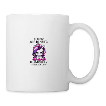 Écarte-toi de mon chemin, toi les contacts sociaux inutiles - Mug blanc - blanc - Droite