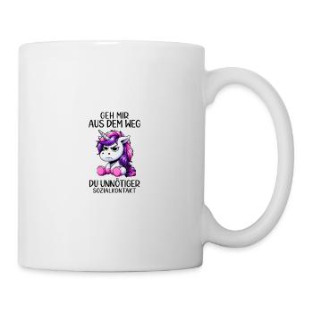 Écarte-toi de mon chemin, toi les contacts sociaux inutiles - Mug blanc - blanc - Droite