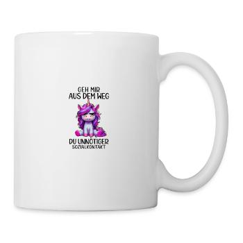 Écarte-toi de mon chemin, toi les contacts sociaux inutiles - Mug blanc - blanc - Droite