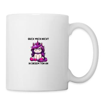 Ne me regarde pas sur ce ton - Mug blanc - blanc - Droite