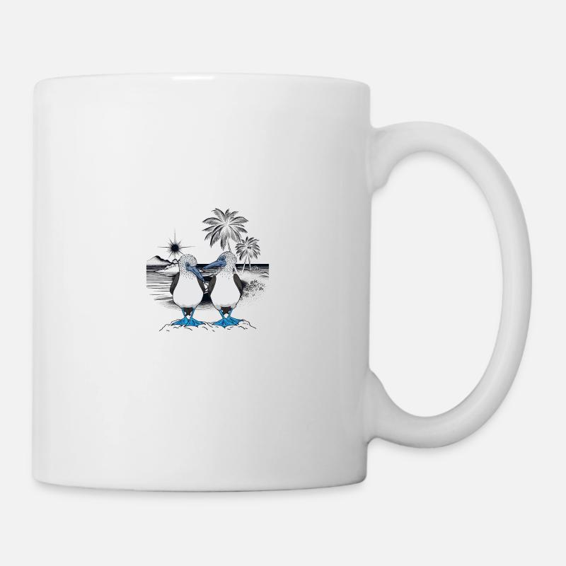 Fou à pieds bleus - Mug blanc - blanc