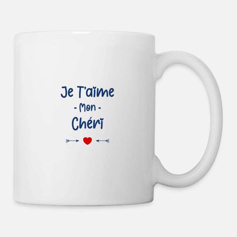 Je t'aime mon Chéri - Mug blanc - blanc