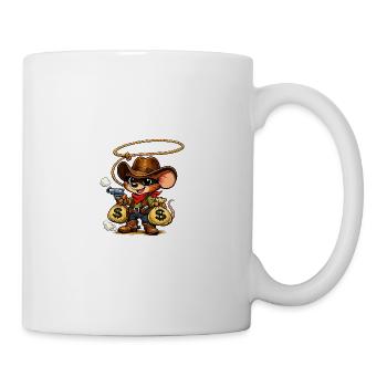 Cowboy-Maus-Beute-Greifer - Tasse - Weiß - Rechts