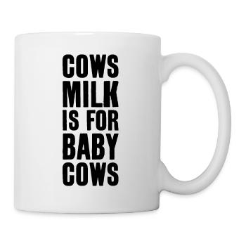 VEGAN DROITS DES ANIMAUX LAIT DE VACHE BIEN-ÊTRE ANIMAL VACHES - Mug blanc - blanc - Droite
