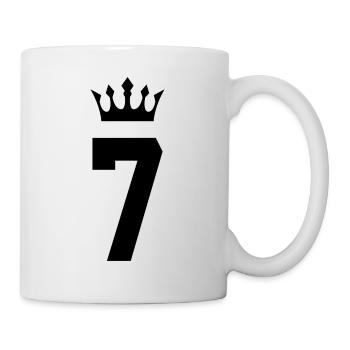 7 couronnes nombre - Mug blanc - blanc - Droite