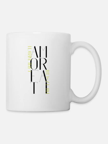 Amor Fati - Liebe dein Schicksal - Nietzsche - Tasse - Weiß