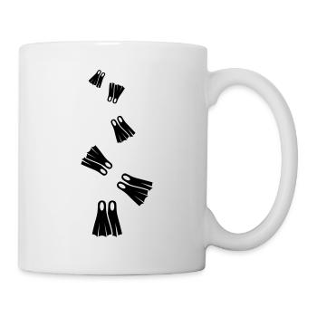 Taucherflossen Taucher silhouette - Tasse - Weiß - Rechts