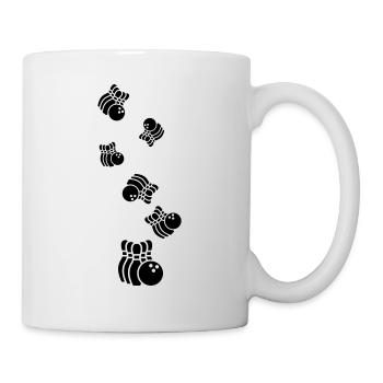 Kegeln Kegel Icon - Tasse - Weiß - Rechts