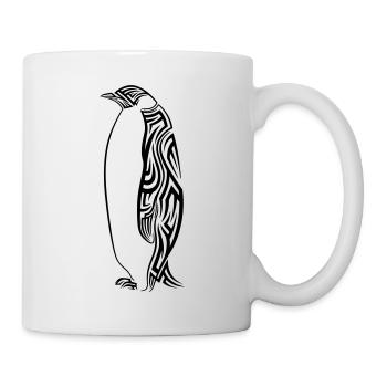 Pinguin Tribal Tattoo - Tasse - Weiß - Rechts