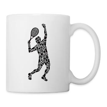 Tennistrainer Symbole Tennisspieler Jungen Tennis - Tasse - Weiß - Rechts