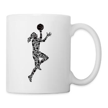 Symboles des joueurs de basket-ball Basketball féminin - Mug blanc - blanc - Droite