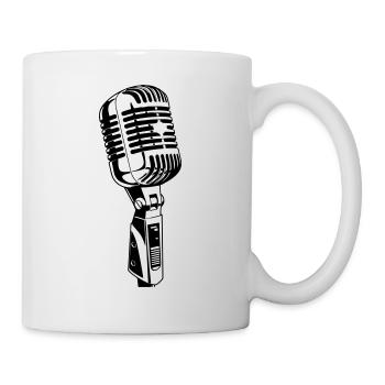 Mikrofon Symbol Musiker - Tasse - Weiß - Rechts