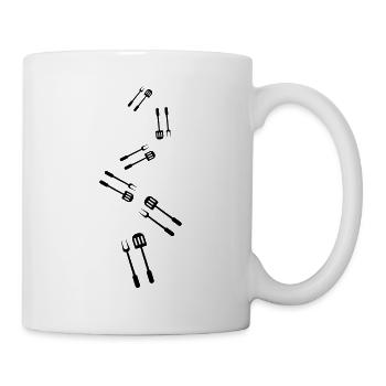 Grill tongs Cricket Symbol - Mug - white - Right