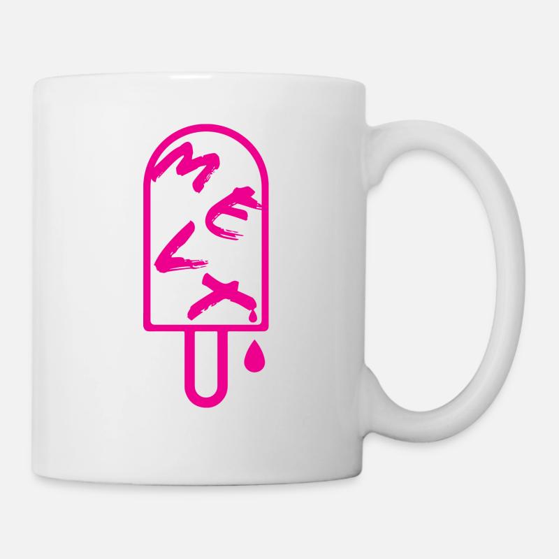 Eiscreme - Pink / schmilzt - Tasse - Weiß