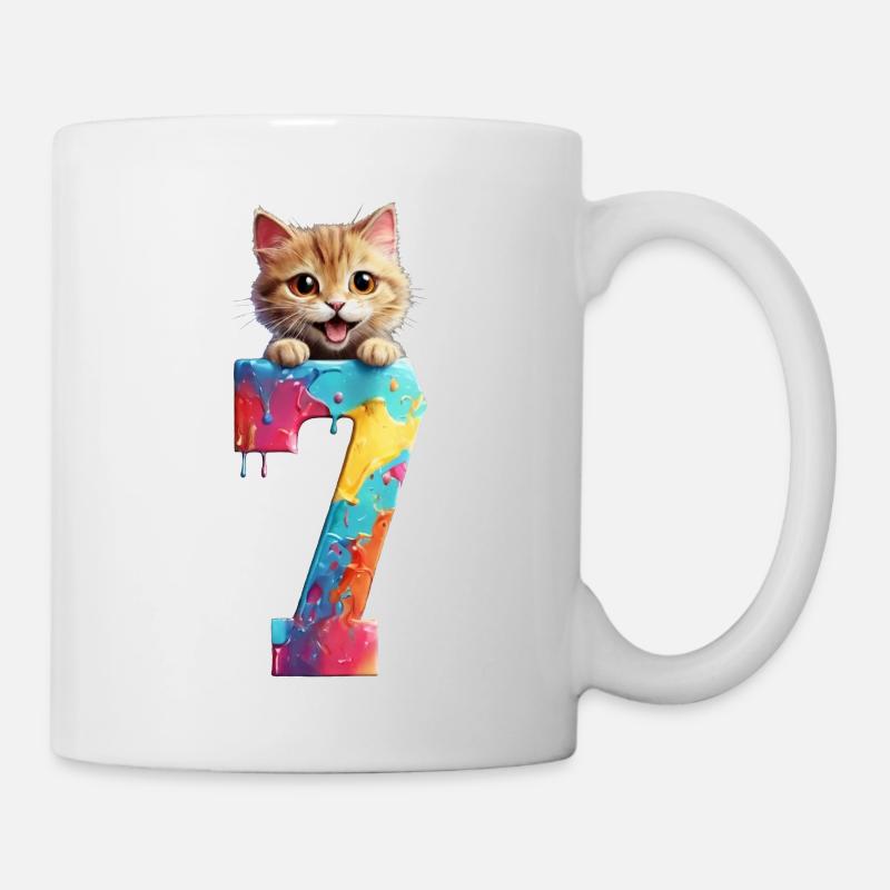7 JAHRE KATZE 7. GEBURTSTAG - Tasse - Weiß
