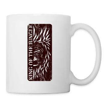 King of the Jungle – Kraftvoller strukturierter Gorilla - Tasse - Weiß - Rechts