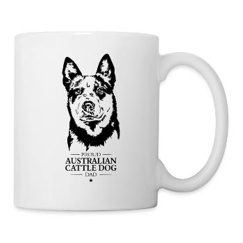 Bouvier australien chien papa chiens Wilsigns - Mug blanc - blanc - Droite