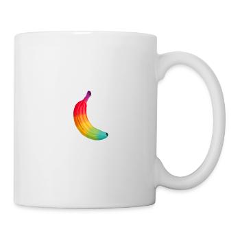 rainbow banana fruit Regenbogen Banane - Tasse - Weiß - Rechts