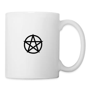 Pentagramm Hexe Halloween - Tasse - Weiß - Rechts