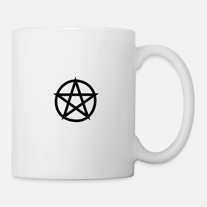 Pentagramm Hexe Halloween - Tasse - Weiß