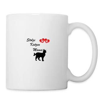 Katzen Mama Stolz - Tasse - Weiß - Rechts